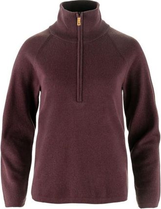 Fjällräven Övik Lite Half Zip Wollpullover für Damen | braun