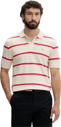 GANT Gestreepte Polo Shirt - Heren - Polos - Beige - S - Katoen - Tops