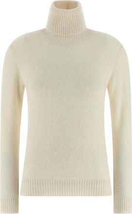 Fabiana Filippi Truien & Vesten, Dames, Wit, 2Xs, Wol, Sequin Turtleneck Sweater