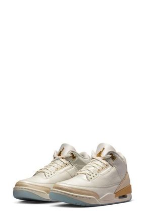 Nike Jordan Air Jordan 3 Retro Basketball Sneaker in Sail/Team Gold/Ivory/Gold at Nordstrom, Size 5.5