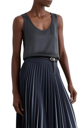 Reiss Ruby Scoop Neck Tank in Navy at Nordstrom, Size X-Small