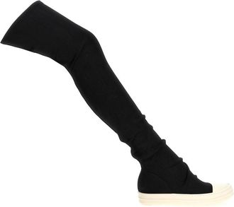Rick Owens Black High Sock Sneakers