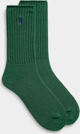 Polo Ralph Lauren Mens Contrast logo ribbed socks