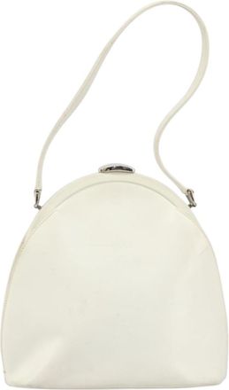 Gucci Vintage Handbag Leather White Leather Handbag (Pre-Owned)