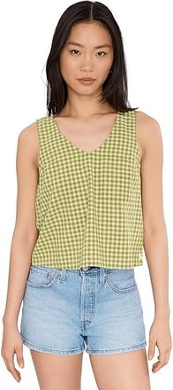 Toad&Co Taj Hemp Button Back Tank Top Womens Clothing Woodbine Pattern : SM, Tencel/Lyocell/Elastane