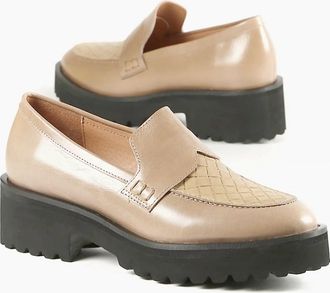 All Black Woven Lady Lugg In Beige