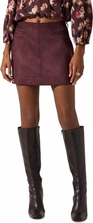 Astr Laudine Mini Skirt In Plum