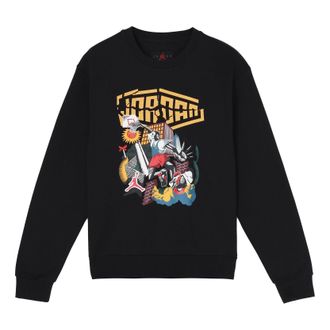 Nike Jordan Mens Air Jordan DNA Funny Printing Athleisure Casual Sports Fleece Pullover Black DC9616-010