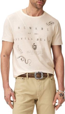 John Varvatos Raw Edge Graphic T-Shirt in Buttercream at Nordstrom, Size Xx-Large