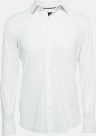 HUGO BOSS Boss By Hugo Boss White Jersey Button Front Shirt