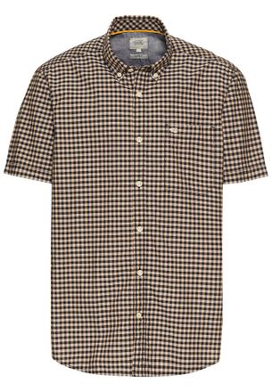 Camel Active Kurzarmhemd CAMEL ACTIVE, Herren, Gr. XXL, N-Gr, blau (schwarz navy), Web, Obermaterial: 100% Baumwolle, kariert, regular fit h&uuml;ftbedeckend, Rundhals,