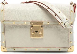 Louis Vuitton Pre-owned Shoulder Bags, female, White, Size: ONE SIZE Pre-owned Studded Leather Shoulder Bag