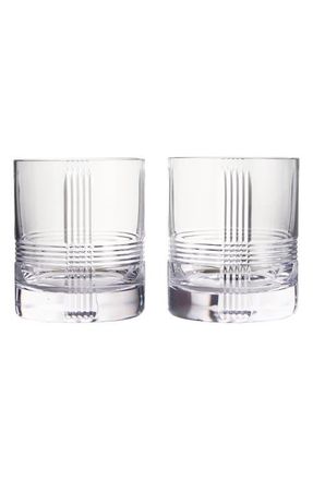 Waterford Marquis Vector Set of 2 Crystal Double Old Fashioned Glasses in None at Nordstrom
