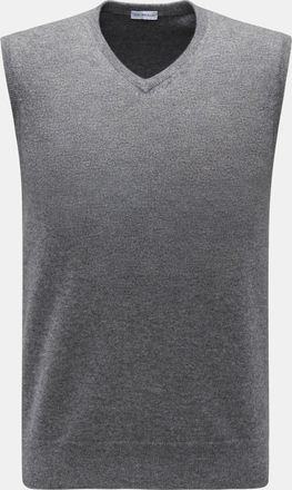 Braun Hamburg Men - Cashmere sweater vest grey mottled
