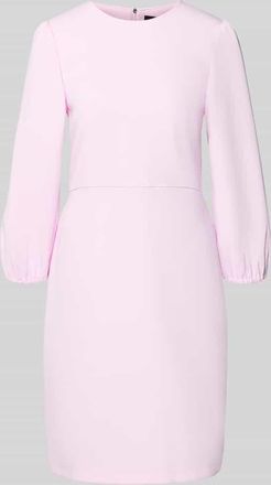Marc Cain Knielanges Kleid mit Rundhalsausschnitt und 3/4-Arm in Pink, Gr&ouml;&szlig;e 34