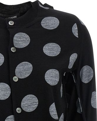 Junya Watanabe Womens Polka Dot Maxi Cardigan