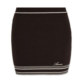 Amiri MA Stripe Mini Skirt - Skirts - Mujer - Marr&oacute;n - XS