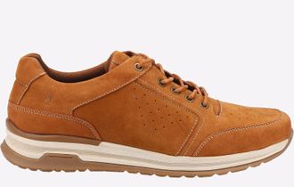 Hush Puppies Joseph Leather MEMORY FOAM Mens - Tan - Size UK 12