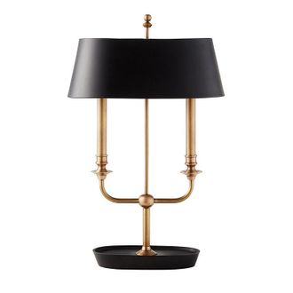 Ballard Designs Rosedale Double Arm Table Lamp - Antique Brass & Matte Black - Ballard Designs