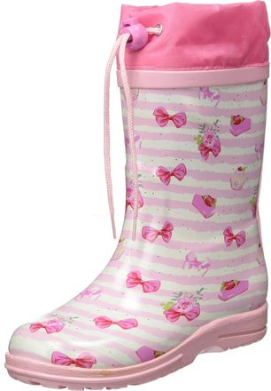 Beck Girls Cupcake Wellington Boots, Pink, 12 UK Child