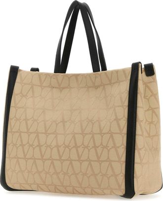 Valentino Garavani Mens Toile Iconographe Shopping Bag Chinosnero Borse A Mano