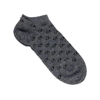 Calvin Klein Ondergoed, Heren, Grijs, S, Katoen, Low Cut Sokken Logo Style