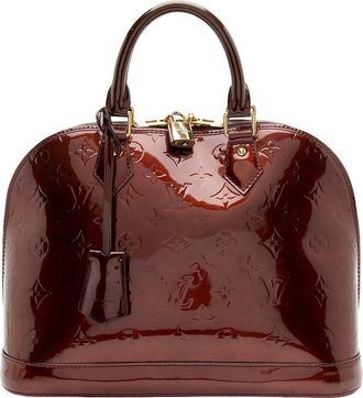 Louis Vuitton Red Monogram Vernis Alma Pm (Authentic Pre-Loved)