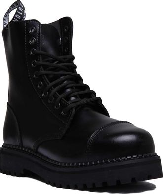 Grinders Women Bulldog CS 10 Eyelet Derby Boots Black UK3/EU36 (UK 4)