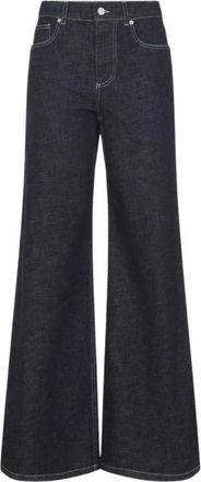 Marni Wide Leg Denim Broek - Dames - Loose Fit Jeans - Blauw - 2XS - Denim - Jeans
