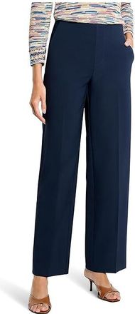 Nic+Zoe 31 Stretch Suiting Lenox Wide-leg Pant Womens Casual Pants Dark Indigo : LG (US 12-14), Polyester/Spandex