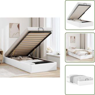 vidaXL Archiviazione sotto letto - vidaXL Struttura Letto Pouf senza Materasso 100x200 cm Similpelle - Letto con similpelle