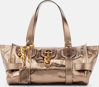 Chloé Kerala 25 Large metallic leather tote bag