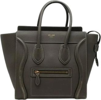 Celine Pre-owned Vintage Handbag - Dames - Vintage Handtas - Grijs - ONE Size - Leer - Vintage