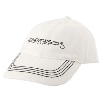 Acne Studios Accessoires, Dames, Wit, ONE Size, Katoen, Logo Cap