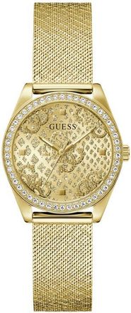 Guess Boa Crystal Bezel Goldtone Mesh Strap Watch, 32mm at Nordstrom