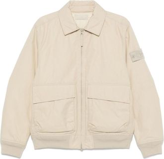 Stone Island Compass-badge jacket - men - Cotton/Polyamide/Polyester - L - Neutrals