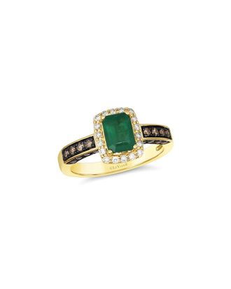 Le Vian 14K 1.19 Ct. Tw. Diamond & Emerald Cocktail Ring