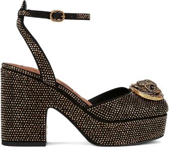 Kurt Geiger 105 mm sandalen verfraaid met kristallen en plateauzool - Goud