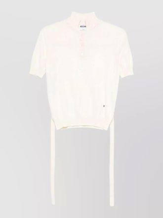 Moschino short-sleeve crewneck knitted top