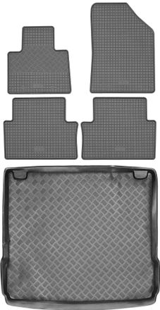 OEM Juego De Alfombrillas De Goma Para Coche Y Maletero Para Citro&euml;n C5 Ii Estate (2008-2017)