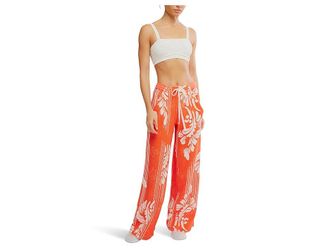 Free People Movement One Above Wide Leg Womens Clothing Dippin Floral Flame : MD (Womens 8-10) 31, Cotton/Polyester