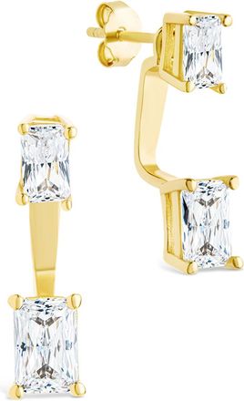 Sterling Forever Sterling Silver Emerald Cut Duo Jackets