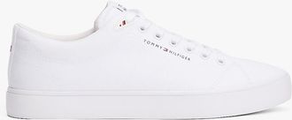Tommy Hilfiger Mens Canvas Low-Top Sneaker - White - US 11.5 / EU 45
