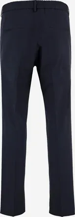 Tagliatore Mens Pants Stretch Cotton Navy Trousers