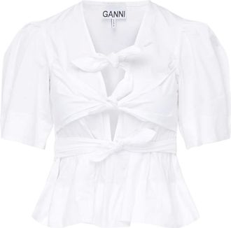 Ganni Mujer, Blusas y Camisas, Blanco, Talla: S