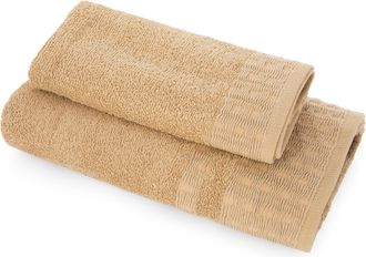 KASANOVA Coppia asciugamani bagno beige viso e ospite