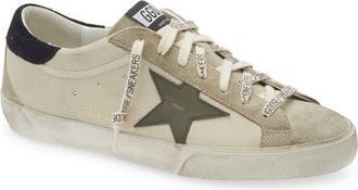 Golden Goose Super-Star Sneaker in Cream/grey/olive Green/blue at Nordstrom, Size 16Us