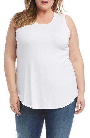Karen Kane Shirttail Tank in White at Nordstrom, Size 0X