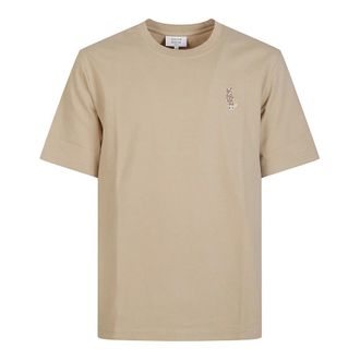 Maison Kitsun&eacute; T-Shirts, male, Brown, Size: M Dressed Fox Comfort T-shirt