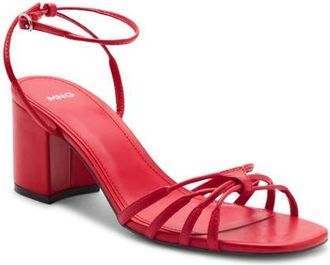 Mango Ankle Strap Sandal in Red at Nordstrom, Size 6.5Us